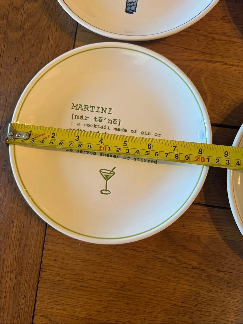 Pottery Barn Cocktails Defined Plates- set of 4